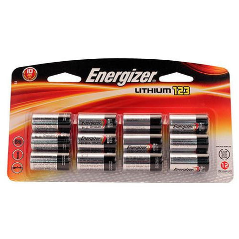 123 Lithium Batteries - 12-Pack