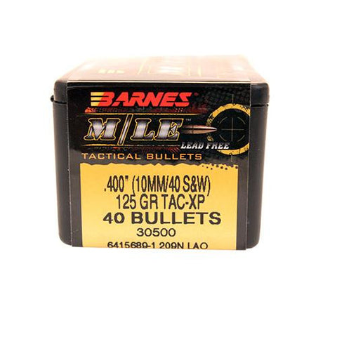 10mm Auto-40 Smith & Wesson Bullets - TAC-XP, 125 Grains, Hollow Point Lead-Free, Per 40