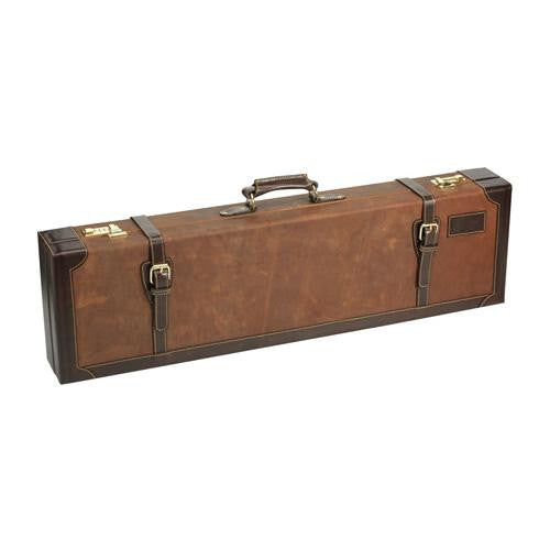 John M. Browning Crazy Horse Leather, Brown Fitted Gun Case
