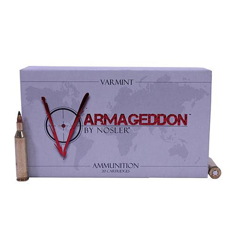 17 Remington Ammunition - Varmageddon, 20 Grains, Tipped Flat Base, Per 20