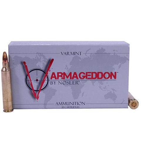 204 Ruger Ammunition - Varmageddon, 32 Grains, Hollow Point Flat Base, Per 20
