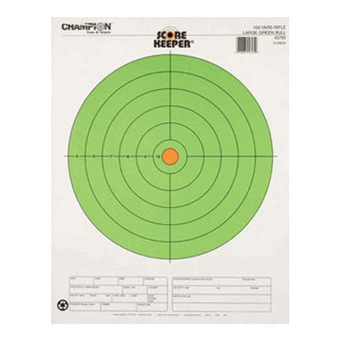 100 Yard Large Green Bullseye (Per 12)