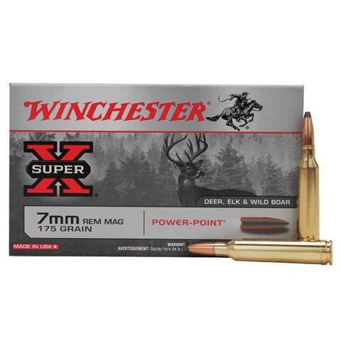 7mm Remington Magnum - Super-X, 175 Grains, Power-Point, Per 20