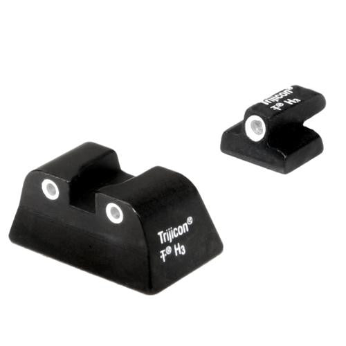 S&W - 9mm Fixed Rear, 3 Dot Front & Rear Night Sight Set