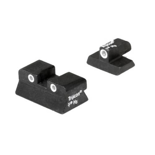 Browning Bright and Tough 3 Dot Night Sight Set - Hi Power, Green Front and Rear Lamps