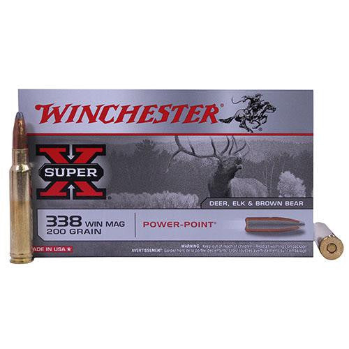 338 Winchester Magnum - Super-X, 200 Grains, Power-Point, Per 20