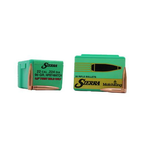 22 Caliber - MatchKing, 90 Grains, Hollow Point Boat Tail, Per 50