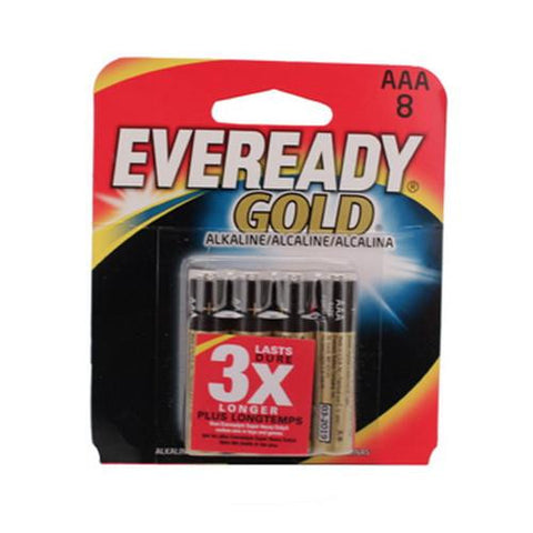 Eveready Gold AAA Batteries - Per 8