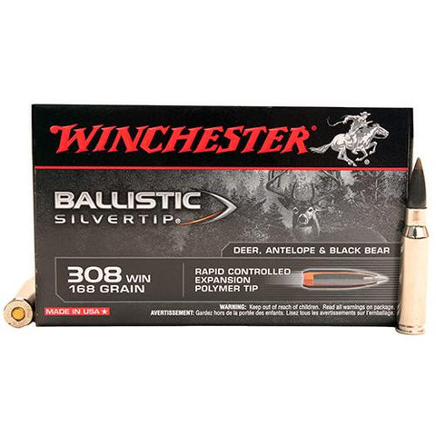 308 Winchester - Supreme, 168 Grains, Ballistic Silvertip, Per 20