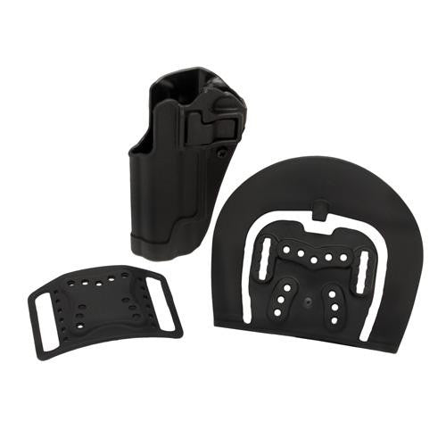 Serpa CQC, Belt & Paddle Holster, Plain Matte Black Finish - Left Hand, 1911-Clones