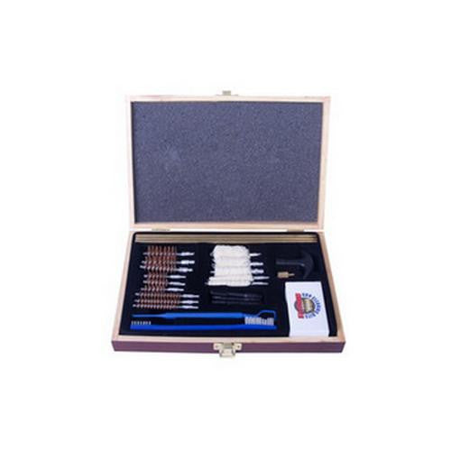 Universal Select 30 Piece .22 Caliber and Larger Cleaning Kit - Wooden Case