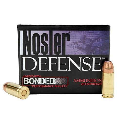 9mm Luger +P Ammunition - Defense, 124 Grains, Bonded Jacketed Hollow Point, Per 20