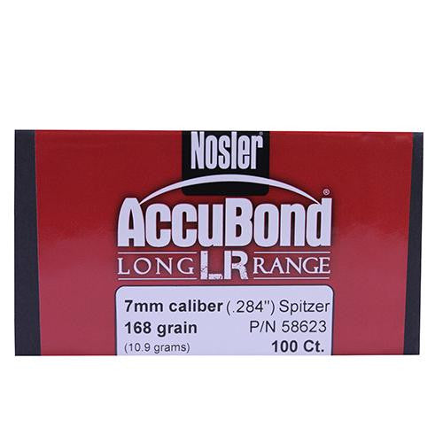 7mm Bullets - AccuBond Long Range, 168 Grains, Spitzer Point, Per 100