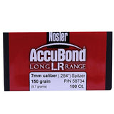 7mm Bullets - AccuBond Long Range, 150 Grains, Spitzer Point, Per 100