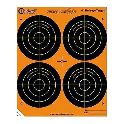 Orange Peel Bulls-Eye 4" Targets, 5 Pack