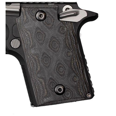 Sig P938 Ambidextrous Extreme Series Grip - Ambidextrous, G10 G-Mascus Black-Gray