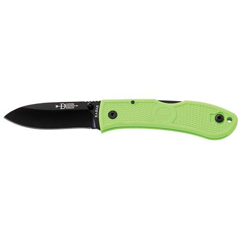 Dozier Folding Hunter - Zombie Green, Black Clip, Straight Edge