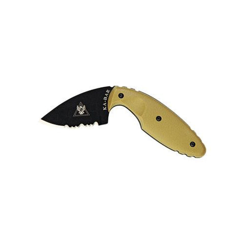 TDI Law Enforcement Knife, Coyote Brown, Hard Sheath - Partial Serrated