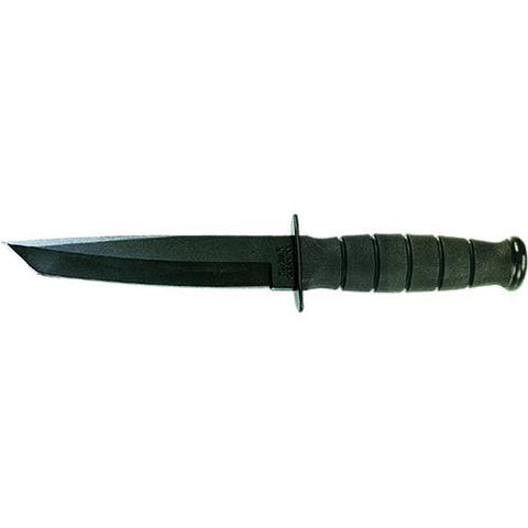 Short Fighting-Utility Knife, Black - Tanto