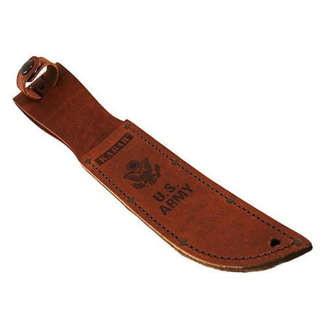 Leather Sheath - Army Logo, Brown