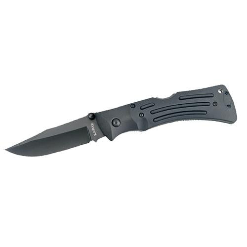 Mule Folder - Black, Polyester Sheath, Straight Edge (Clam Pack)