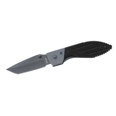 Warthog Folder - Tanto Folder, Black Clip, Straight Edge (Clam Pack)