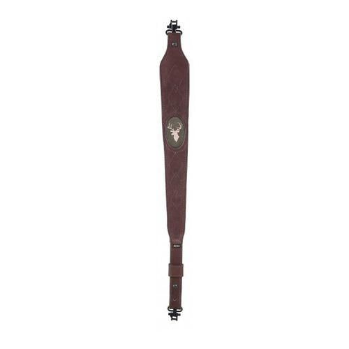 Big Game Suede Deer Head Sling with Swivels, Brown-Black