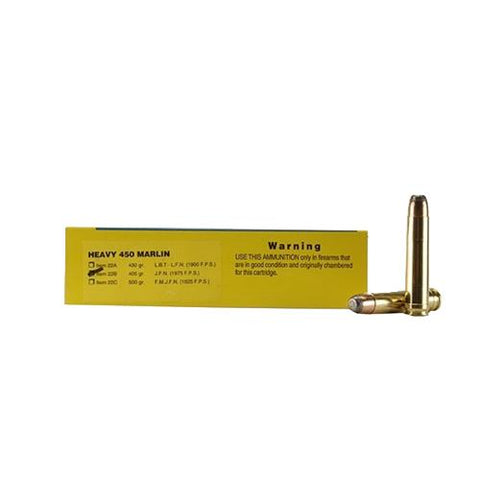 Heavy 450 Marlin - 405 Grains, Jackted Flat Nose JFN, (Per 20)