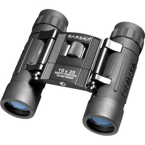 Lucid View Compact Binocular - 10x25mm, Blue Lens, Black