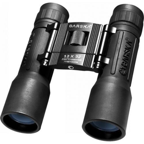 Lucid View Compact Binocular - 12x32mm, Blue Lens, Black