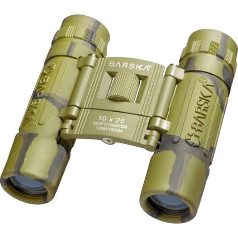 Lucid View Compact Binocular - 10x25mm, Blue Lens, Camo