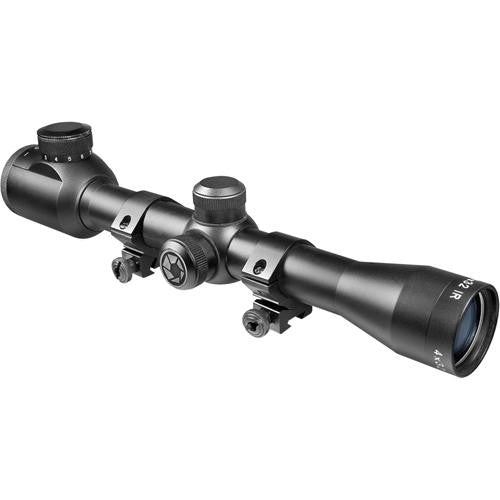 Plinker 22 Scope - 4x32mm, 30-30 IR Cross Reticle with 3-8" Rings, Matte Black