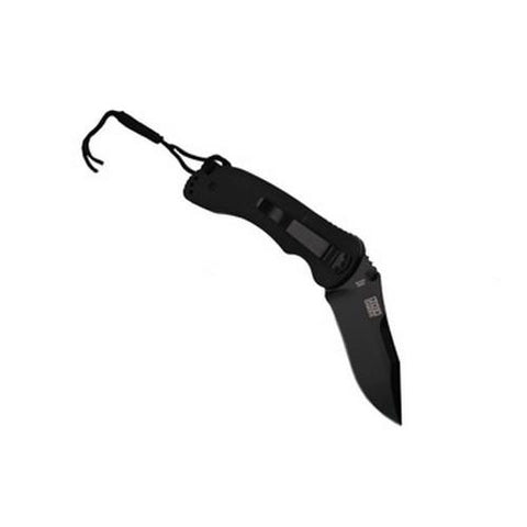 JPT-3R Drop Point Black Round Handle - Black, Plain