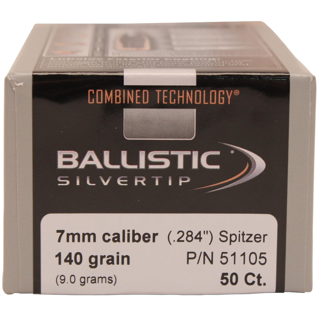 7mm Bullets - Ballistic Silvertip Hunting, 140 Grains, Ballistic Silvertip Boat Tail, Per 50