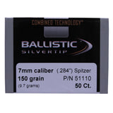 7mm Bullets - Ballistic Silvertip Hunting, 150 Grains, Ballistic Silvertip Boat Tail, Per 50