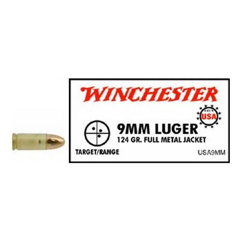 9mm Luger - USA, 124 Grains, Full Metal Jacket, Per 50