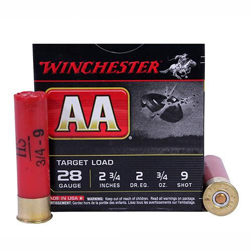 28 Gauge - AA Target, 2 3-4", 3-4 oz, #9 Lead Shot, Per 25