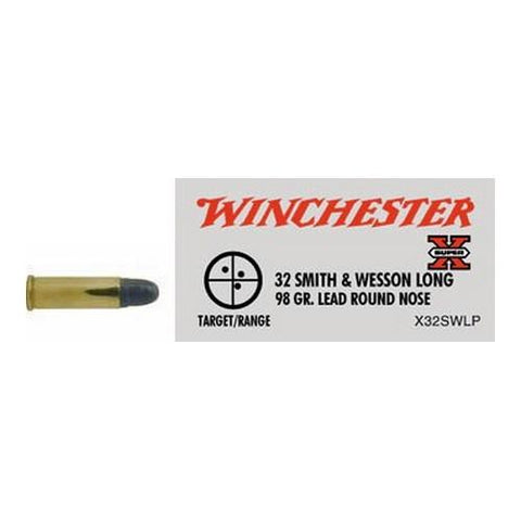 32 Smith & Wesson Long Super-X, 98 Grains, Lead Round Nose, Per 50