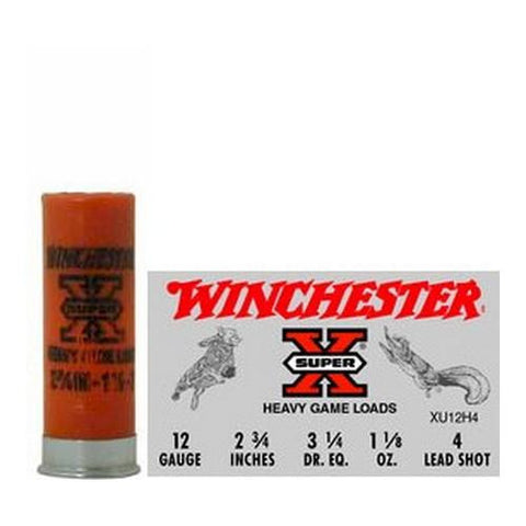 12 Gauge - Super X Heavy Game, 2 3-4", 1 1-8 oz, #4 Lead Shot, Per 25