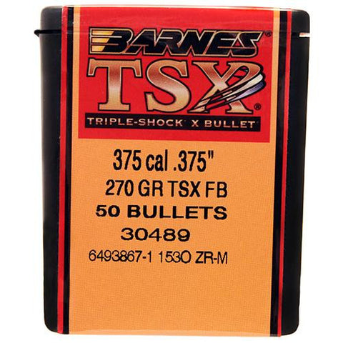 375 Caliber Bullets - Triple-Shock X, 270 Grains, Hollow Point Flat Base Lead-Free, Per 50