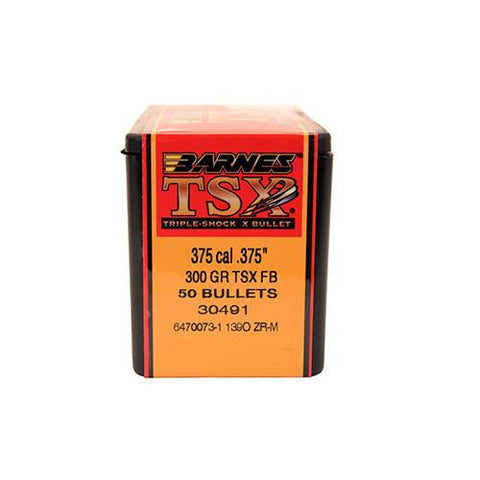 375 Caliber Bullets - Triple-Shock X, 300 Grains, Hollow Point Flat Base Lead-Free, Per 50