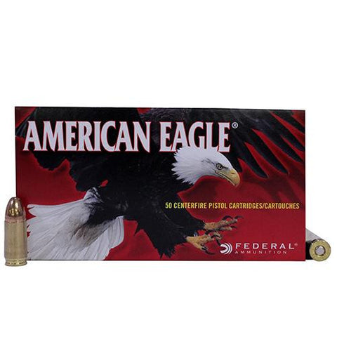 9mm Luger - American Eagle, 124 Grains, Full Metal Jacket, Per 50