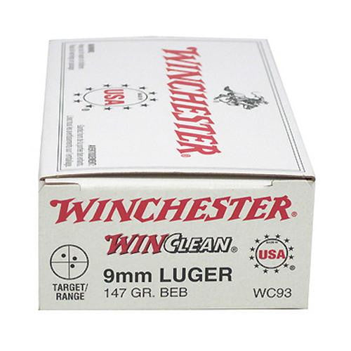 9mm Luger - WinClean, 147 Grains, Brass Enclosed Base, Per 50