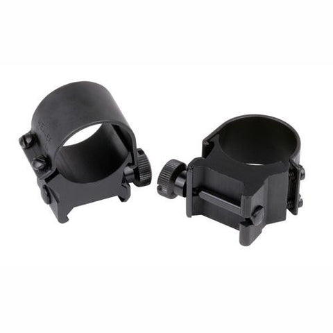 Detachable Top Mount Rings - 1" High, Matte Black