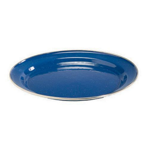 Enamel Plate - 10" Dinner Stainless Steel Rim