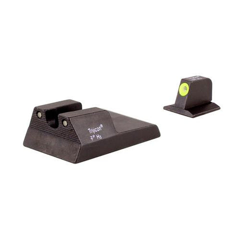 Ruger SR9c HD Night Sight Set - Yellow, Fiber Optic