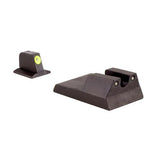 Ruger SR9c HD Night Sight Set - Yellow, Fiber Optic