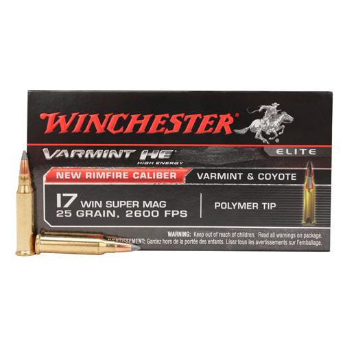 17 Winchester Super Magnum - Varmint High Energy, 25 Grains, Hornady V-Max, Per 50