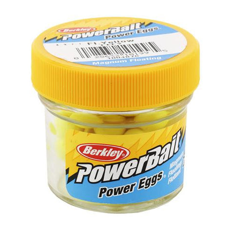 PowerBait Power Eggs Floating Magnum Soft Bait - Original Scent, Fluorescent Yellow