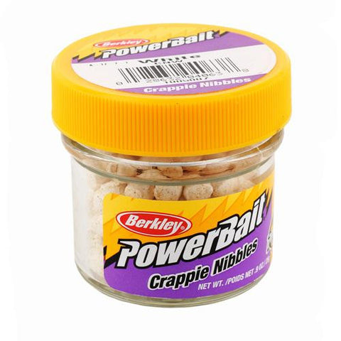 Powerbait Crappie Nibbles Dough Bait - White